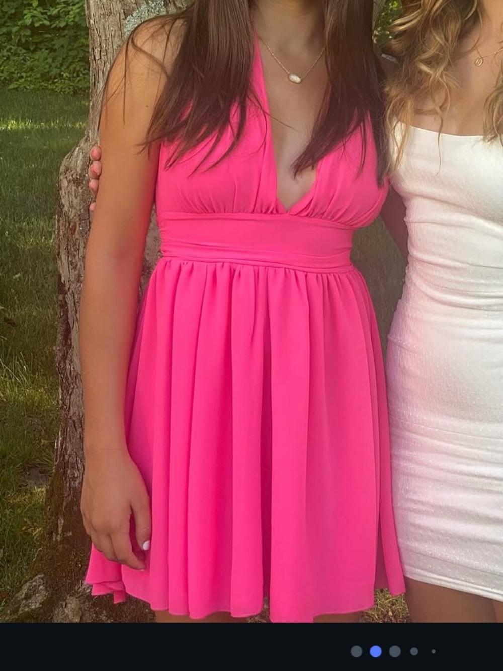 Lucy in the Sky Vibrant Pink Mini Dress